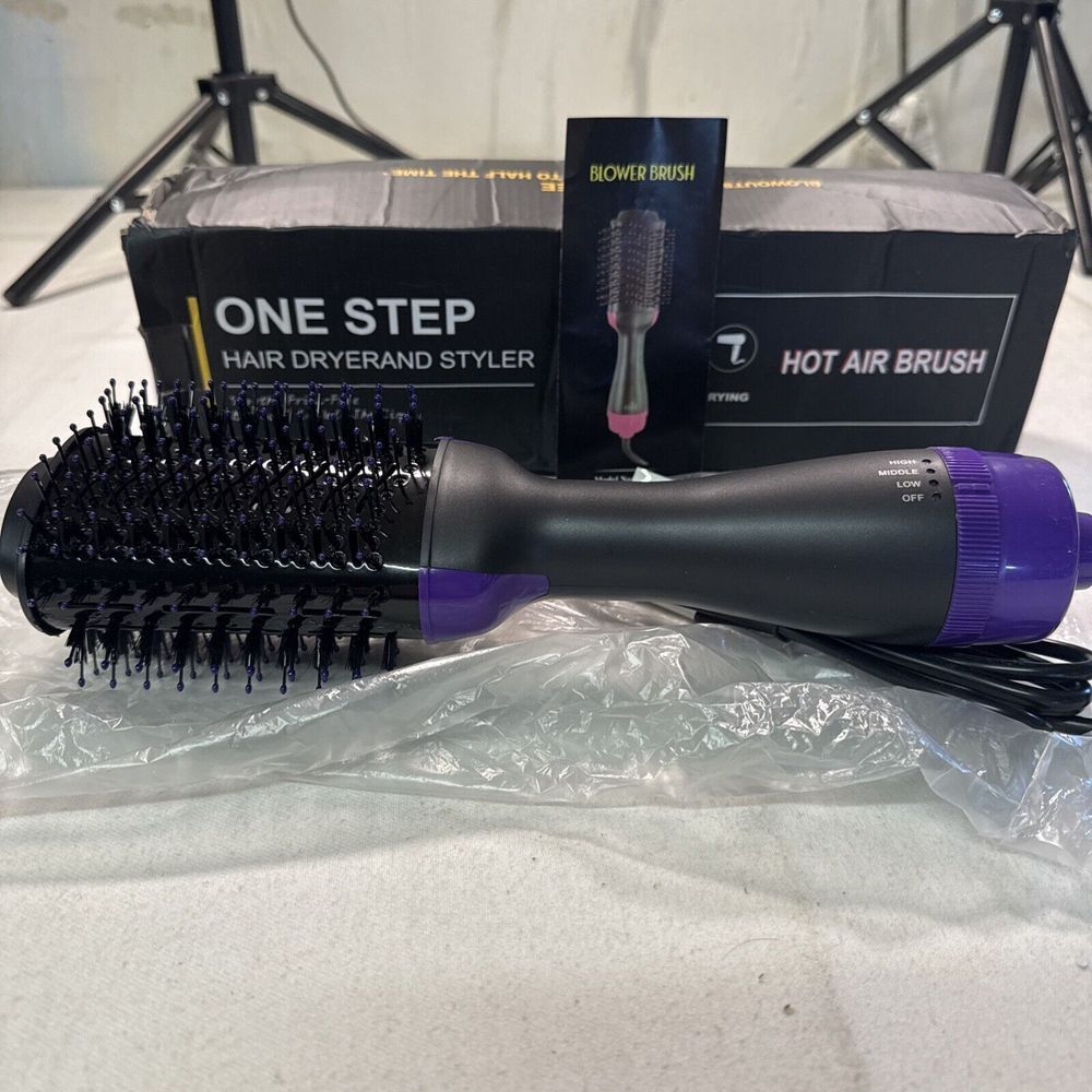 Straightening And Drying Hot Air Brush, Blue Color, BNIB , Christmas, Birthday